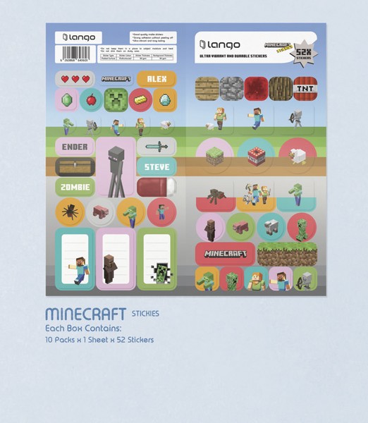 10-استیکر 52 تکه Minecraft