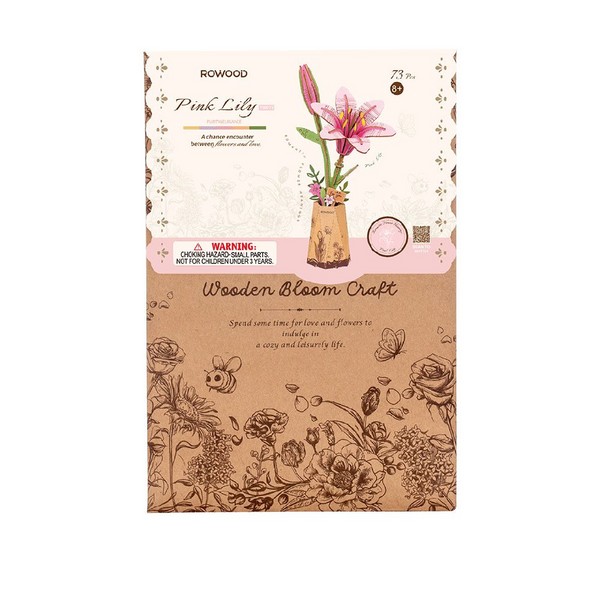 پازل 3بعدی 73 تکه Pink Lily چوبی TW071