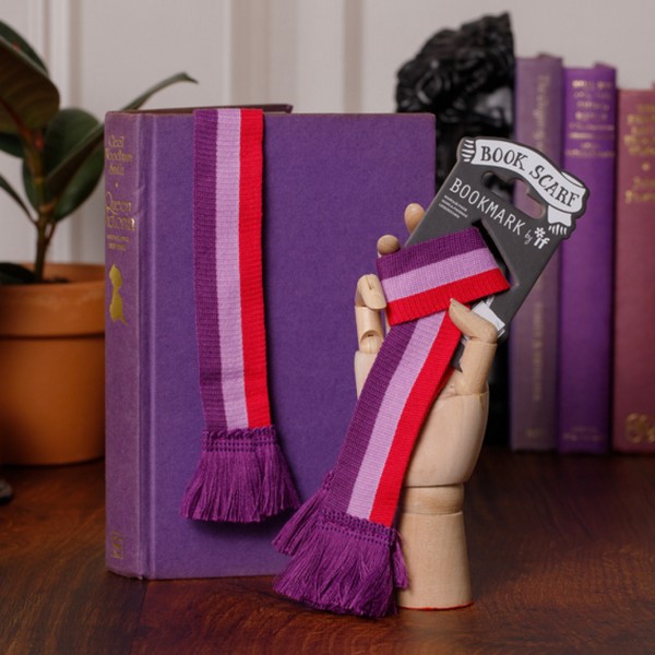 بوکمارک شال‌/Book Scarf پارچه‌ای Pink Purple کد 32903