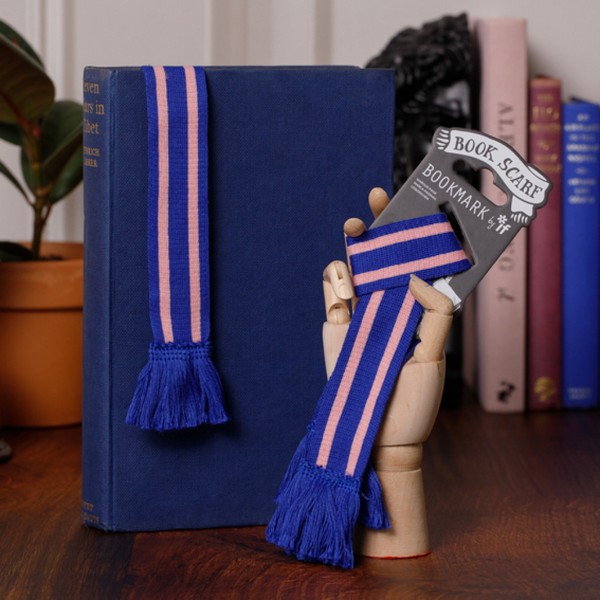 بوکمارک شال‌/Book Scarf پارچه‌ای Blue Pink کد 32904